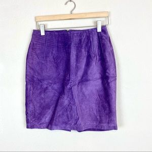 The Limited Skirt Purple Leather Pencil